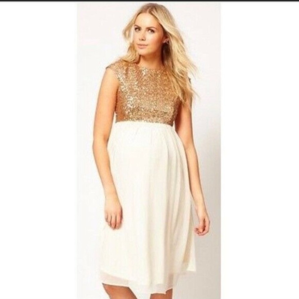 ASOS maternity sequin dress size 10